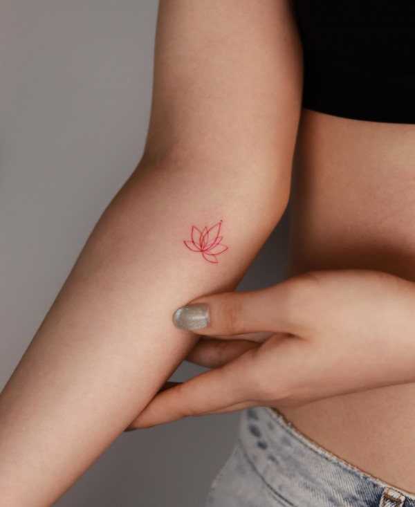 tiny lotus tattoos, flower tattoos