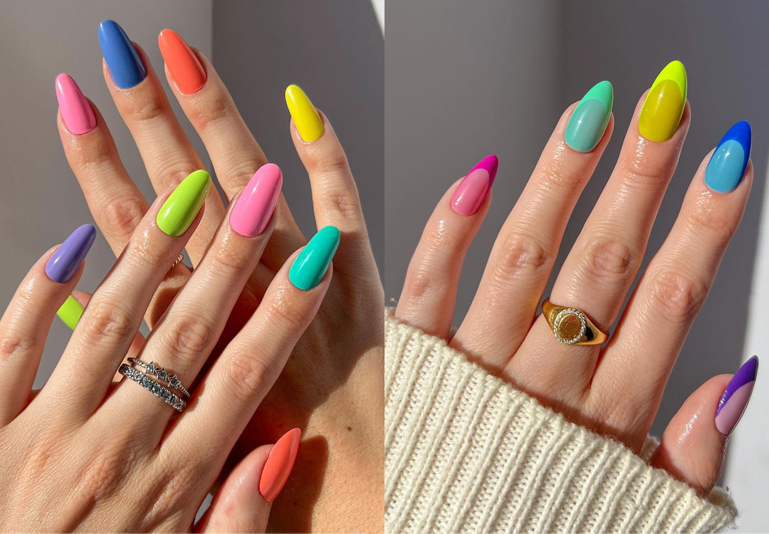 15 Different Coloured Nails: A Cute Way to Mix and Match Colours