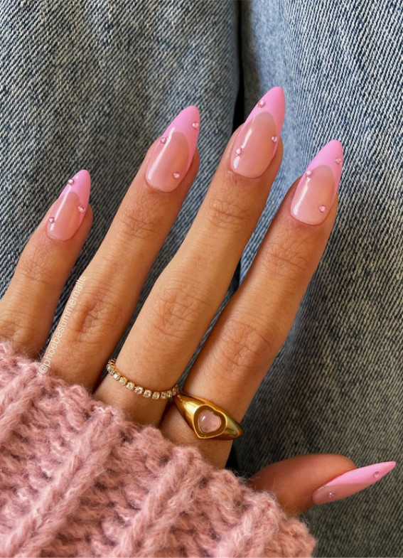 french tip nails with color, Simple french tip nails with color, french tip nails, Short french tip nails with color, french tip nail designs, colored french tip nails square, modern french manicure, pink french tip nails