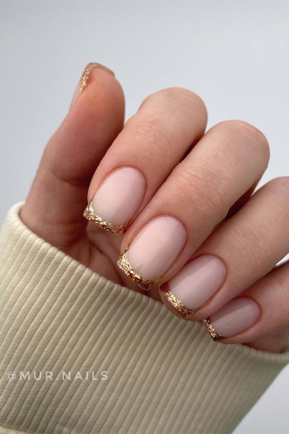 rose gold glitter nails, glitter french tip nails, glitter nails designs, glitter nails tips, glitter nails short