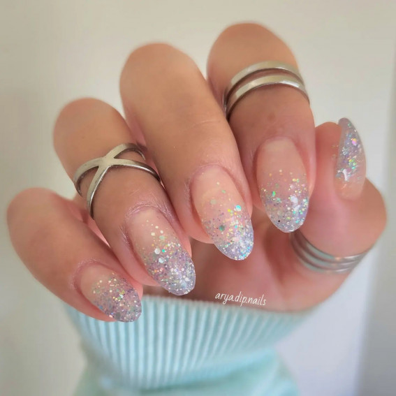 glitter nails, glitter french tip nails, glitter nails designs, glitter nails tips, glitter nails almond