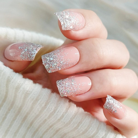 glitter nails, glitter french tip nails, glitter nails designs, glitter nails tips, glitter nails short
