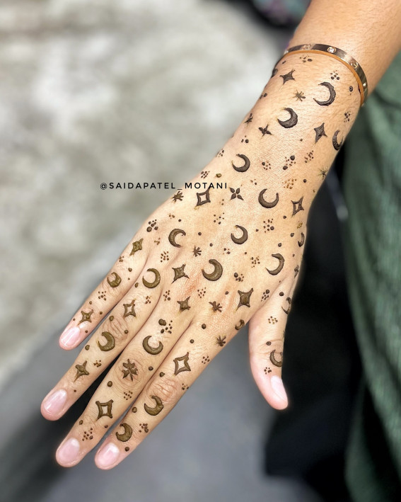 crescent moon henna, star and moon henna on hand, butterfly henna, butterfly henna designs, henna designs, mehndi, simple henna designs, moon henna designs, floral henna designs, henna designs love heart, henna designs aesthetic, simple henna designs, henna designs for hand