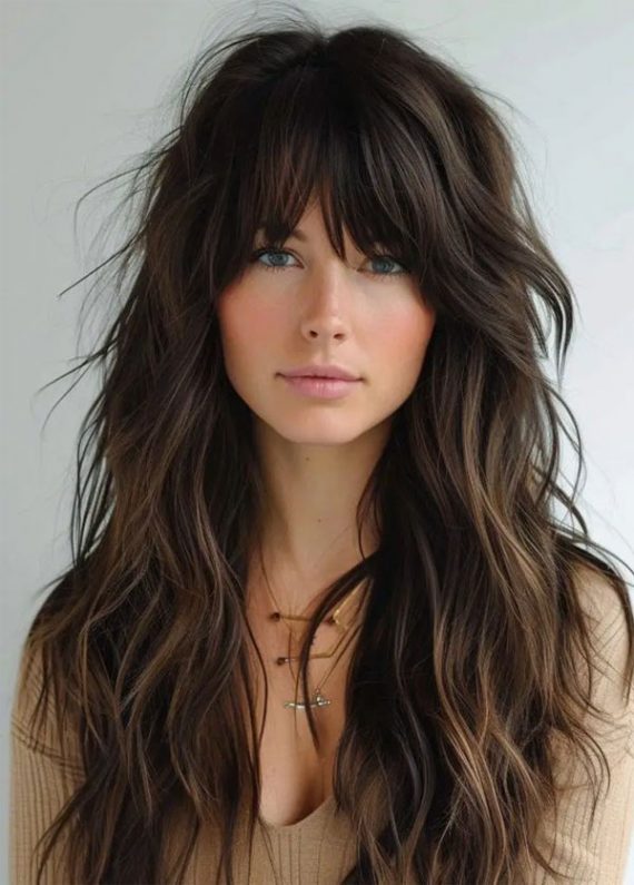 20 Cute Long Shag Haircut with Fringe Ideas for 2024 I Take You ...