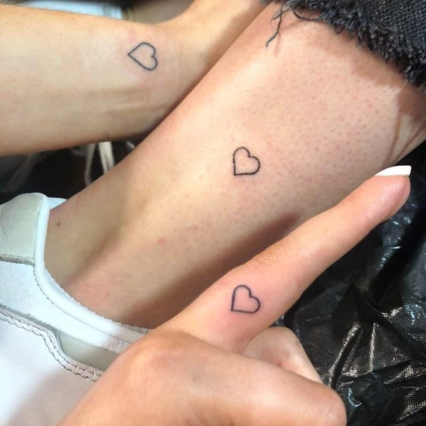 heart outline tattoos, matching heart tattoos, matching tattoos, meaningful small tattoos, Meaningful tattoos with meaning, small tattoos with meaning, Meaningful tattoos for ladies, meaningful tattoos symbols