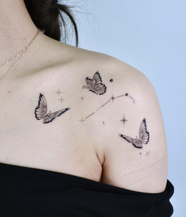 butterfly tattoo, butterfly tattoos, butterfly tattoo on shoulder, small tattoos