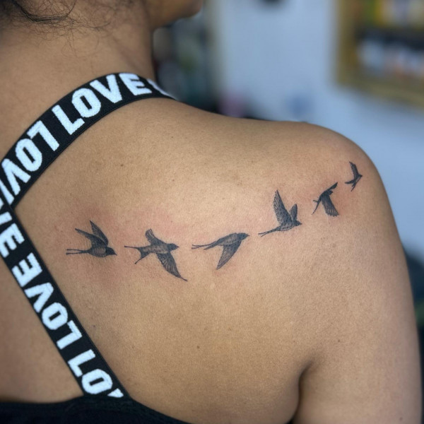 bird tattoos, small bird tattoos, meaningful tattoos