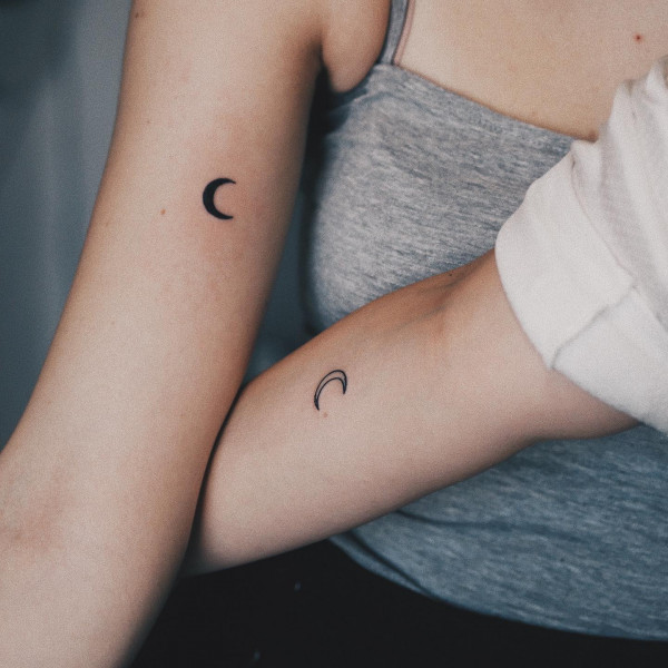 moon tattoos, small moon tattoos, meaningful tattoos