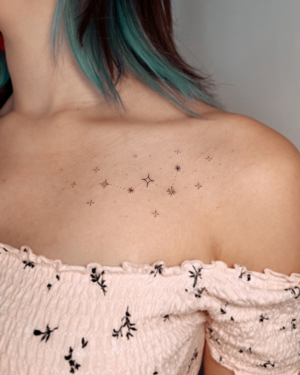 constellation tattoo, simple tattoos, minimalist tattoos