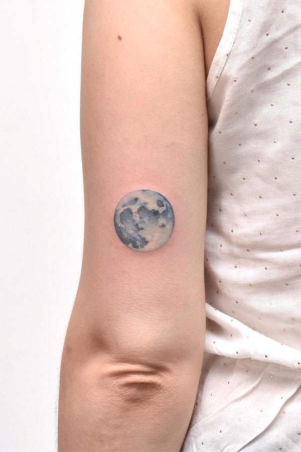 blue moon tattoo designs, moon tattoo designs