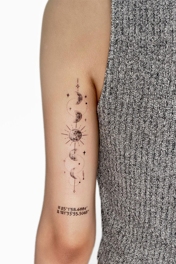 16 Enchanting Moon Phase Tattoo Designs