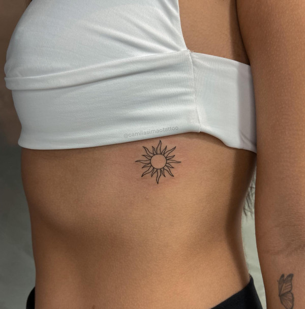 sun tattoos, small sun tattoos, meaningful tattoos