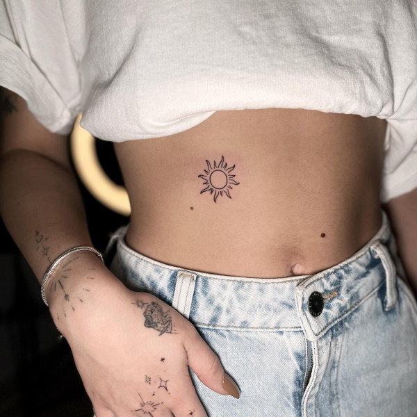 sun tattoos, small sun tattoos, meaningful tattoos