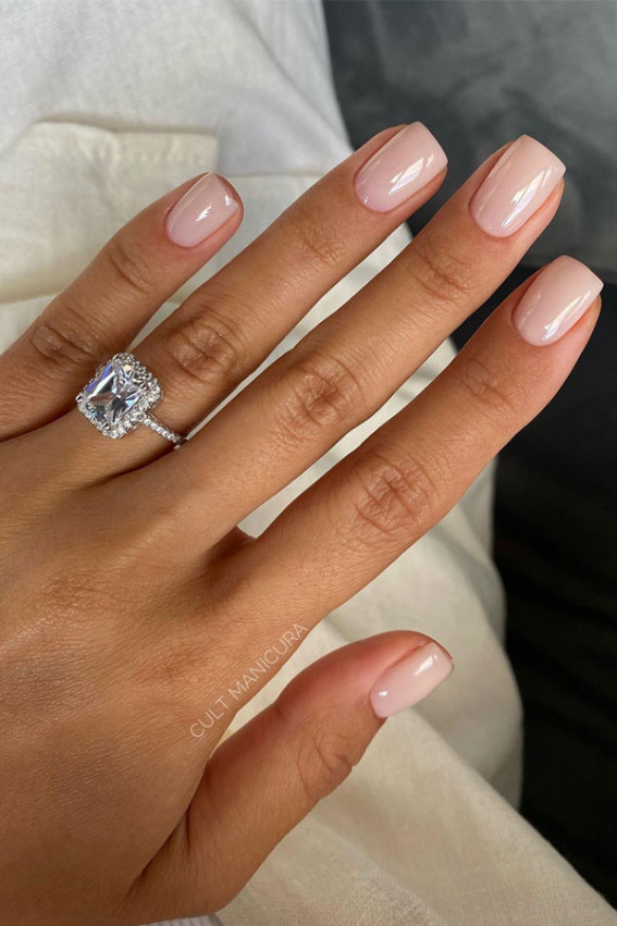 square short nude nails, Subtle nails designs, Subtle nails short, Subtle nails with glitter, Subtle nails simple, subtle nails for work, subtle nail designs 2024, subtle classy nails, natural nails acrylic, pink nails subtle, elegant subtle nail designs