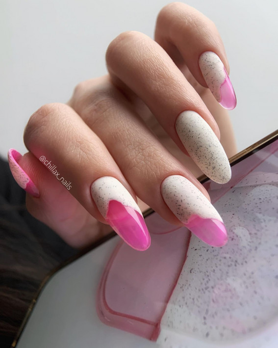 almond pink nails, pink nails, pink glazed nails, summer nails, simple pink nails, summer nails color