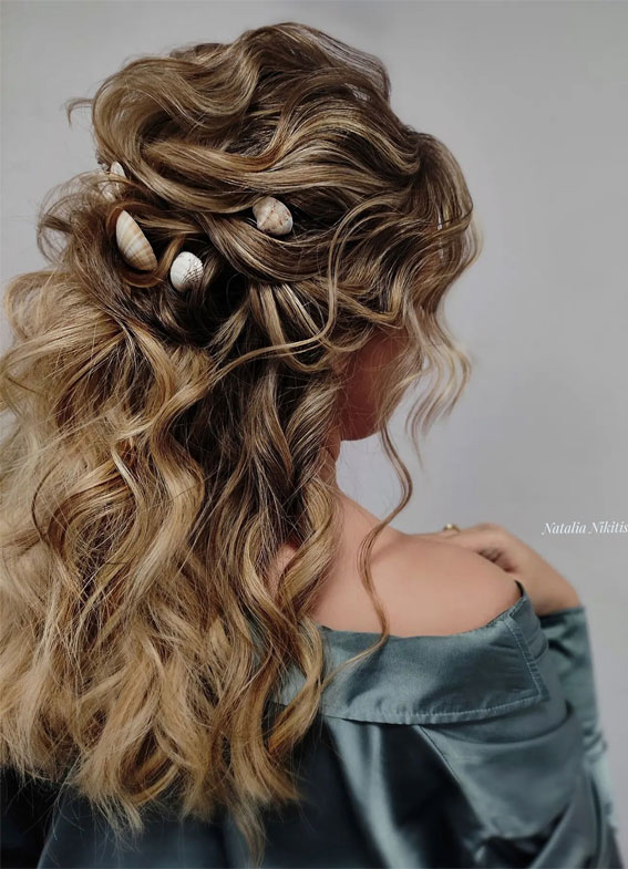 boho beach waves, bridal hairstyle, modern hairstyles, hairstyles for modern brides