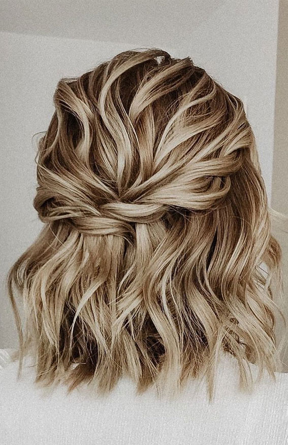 romantic bob soft waves, bridal short hairstyles, bridal short hair, wedding hairstyles short hair, short hair updos, short hair wedding updos, short hair wedding hairstyles, simple hairstyles for short hair