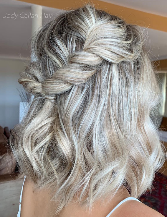 romantic bob soft waves, bridal short hairstyles, bridal short hair, wedding hairstyles short hair, short hair updos, short hair wedding updos, short hair wedding hairstyles, simple hairstyles for short hair