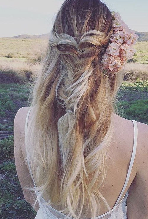 bobo bridal hairstyle, Fishtail braids & mermaid waves, bridal hairstyle, wedding hairstyles