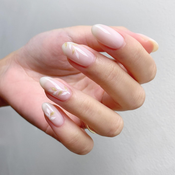 subtle wedding nails for bride, subtle nails