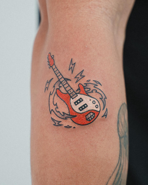 Instrument tattoos, guitar tattoos, music lover tattoos, Tattoo ideas for music lovers, Music symbol tattoos