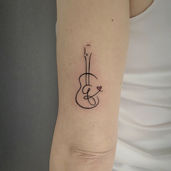 Instrument tattoos, guitar tattoos, music lover tattoos, Tattoo ideas for music lovers, Music symbol tattoos