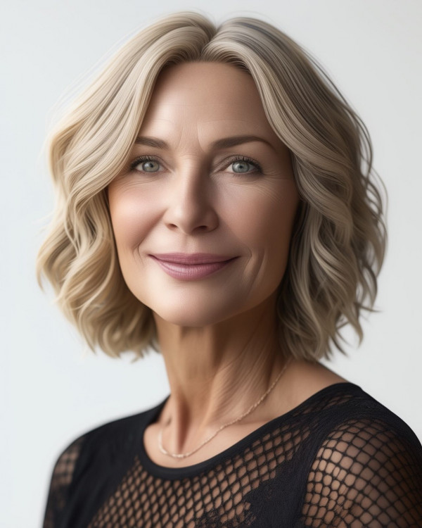 Textured Soft Waves, short haircuts for ladies over 50