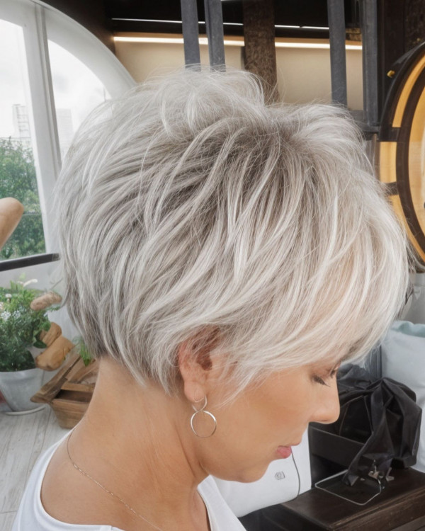 icy pixie haircut, short haircuts for women over 50