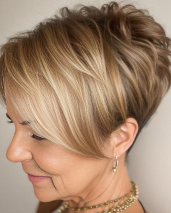 stacked layered pixie, short haircuts for ladies over 50