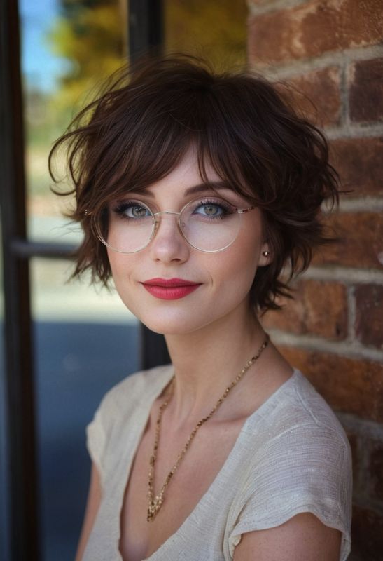 27 Trendsetting Haircuts : Messy Pixie Bob with Fringe