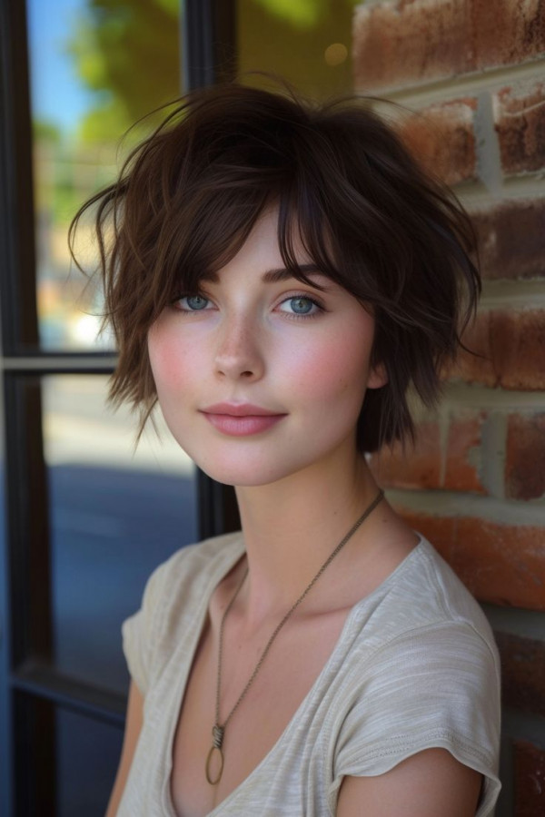 27 Trendsetting Haircuts : Long Pixie Bob with Fringe
