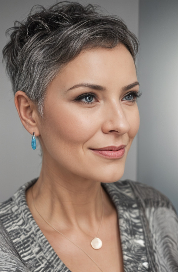 textured pixie cut for women over 50