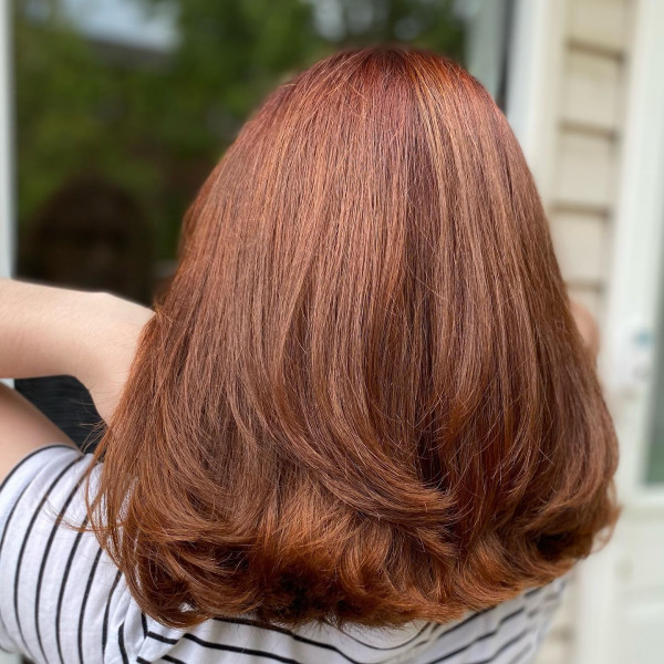 Copper Mid-Length Layered Bob