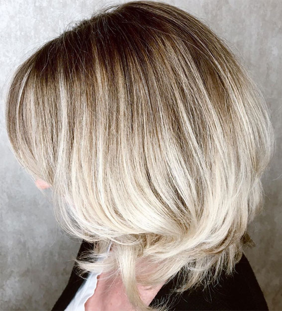 Textured Bob with Shadow Root : 22 Hottest Layered Hairstyles & Haircuts