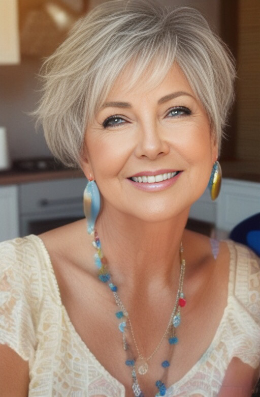 Chic Layered Pixie, trendy short haircuts for women over 50