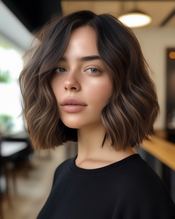 Sophisticated and Wavy Bob