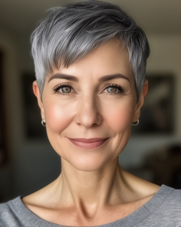 Sleek Silver Pixie