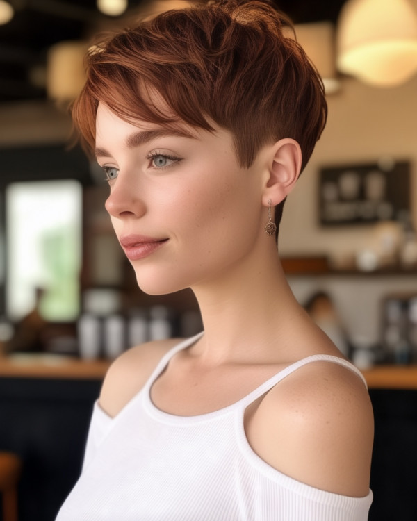 Cinnamon Auburn Pixie