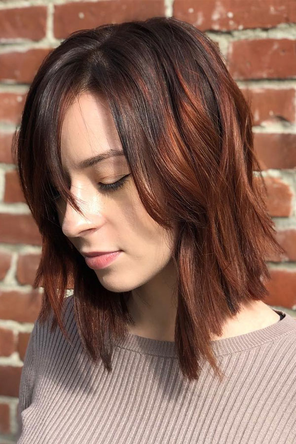 Auburn Bob with Soft Layers