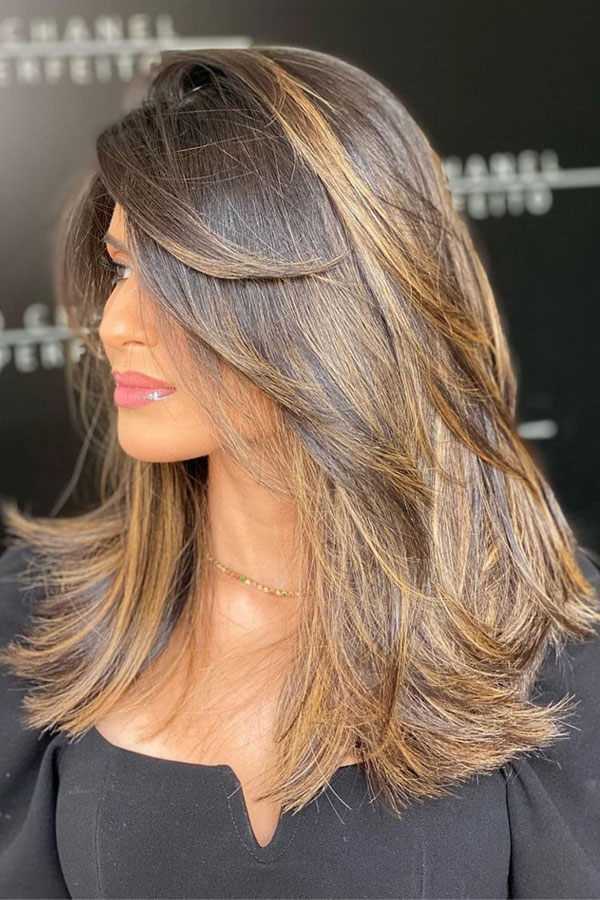 bronde balayage, autumn hair color idea