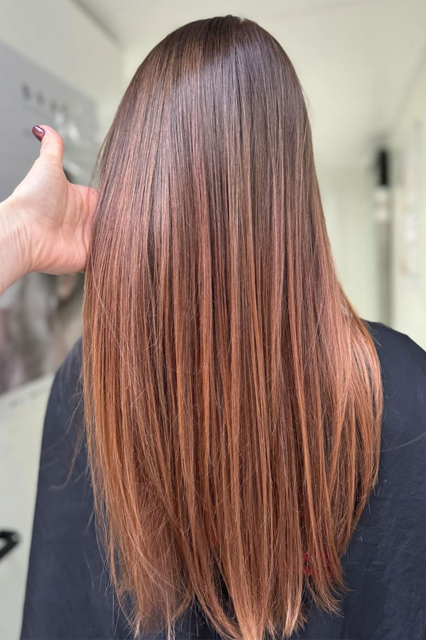 Auburn with Subtle Ombre