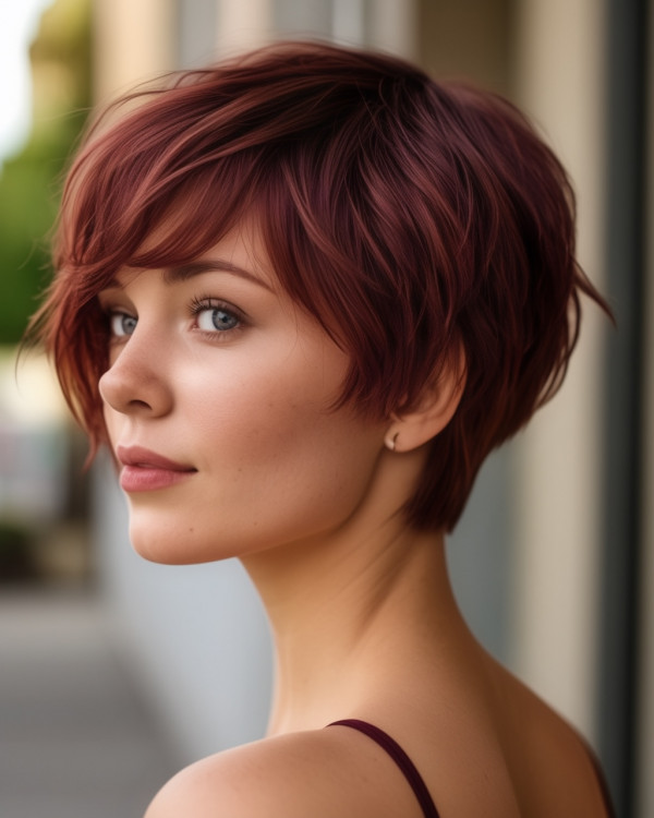 Crimson Burgundy Pixie