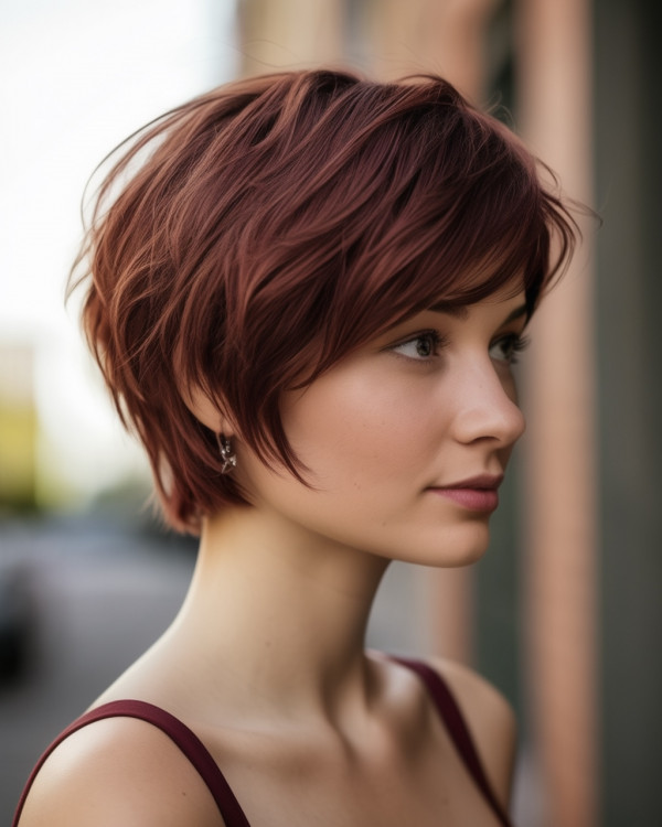 Rich Merlot Burgundy Pixie