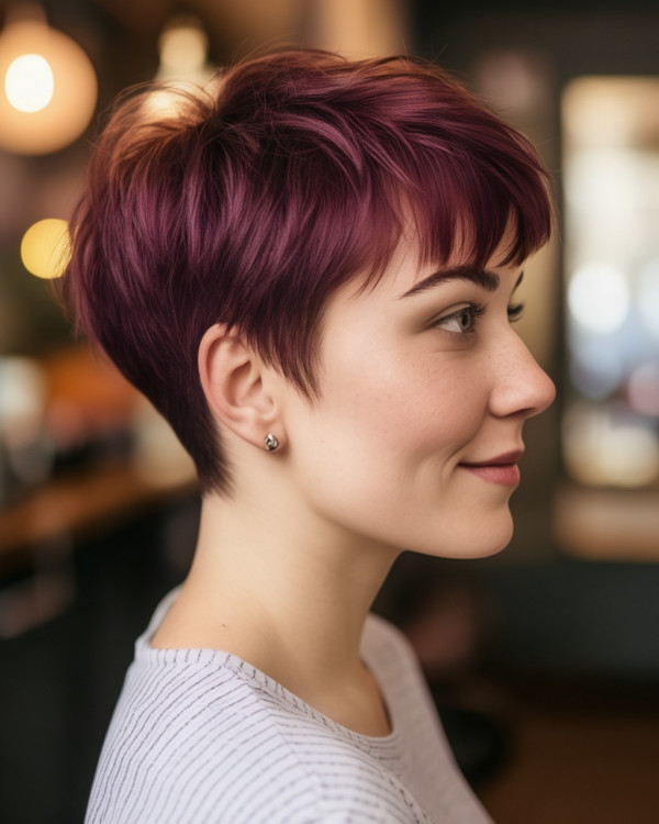 Plum Burgundy Pixie