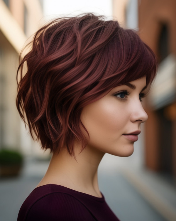 Crimson Velvet Burgundy Pixie