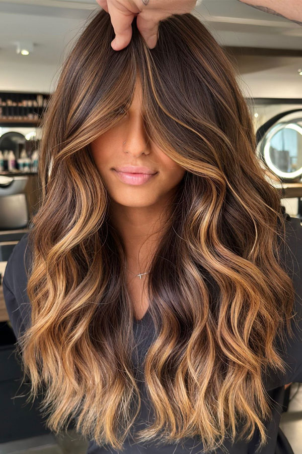 Rich Honey Caramel, caramel hair colour, autumn hair color idea, brown hair color