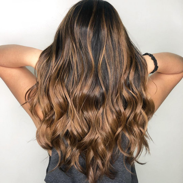 Honey Caramel Glaze, caramel hair colour, autumn hair color idea, brown hair color