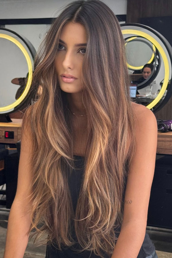 caramel hair colour, autumn hair color idea, brown hair color