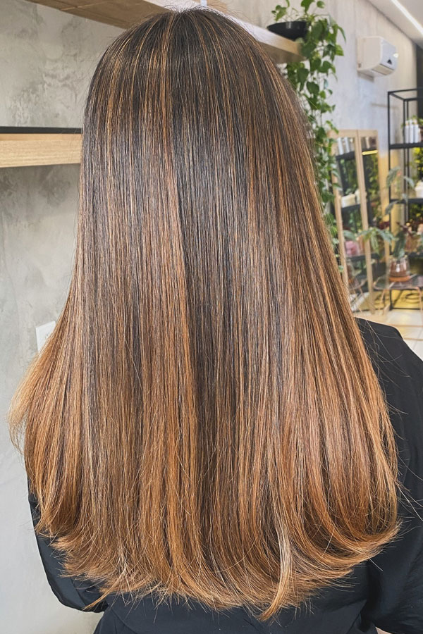 Ombre spiced Caramel, caramel hair colour, autumn hair color idea, brown hair color