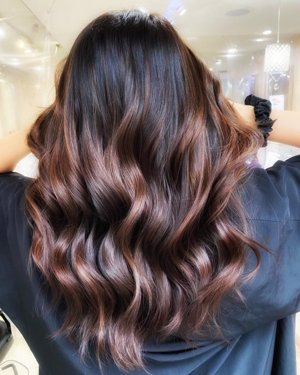 Rich Chestnut Dimensional Balayage